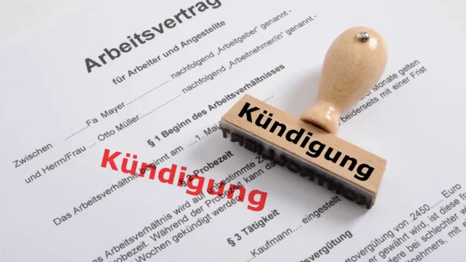 Vorlage Kündigung Arbeitsertrag